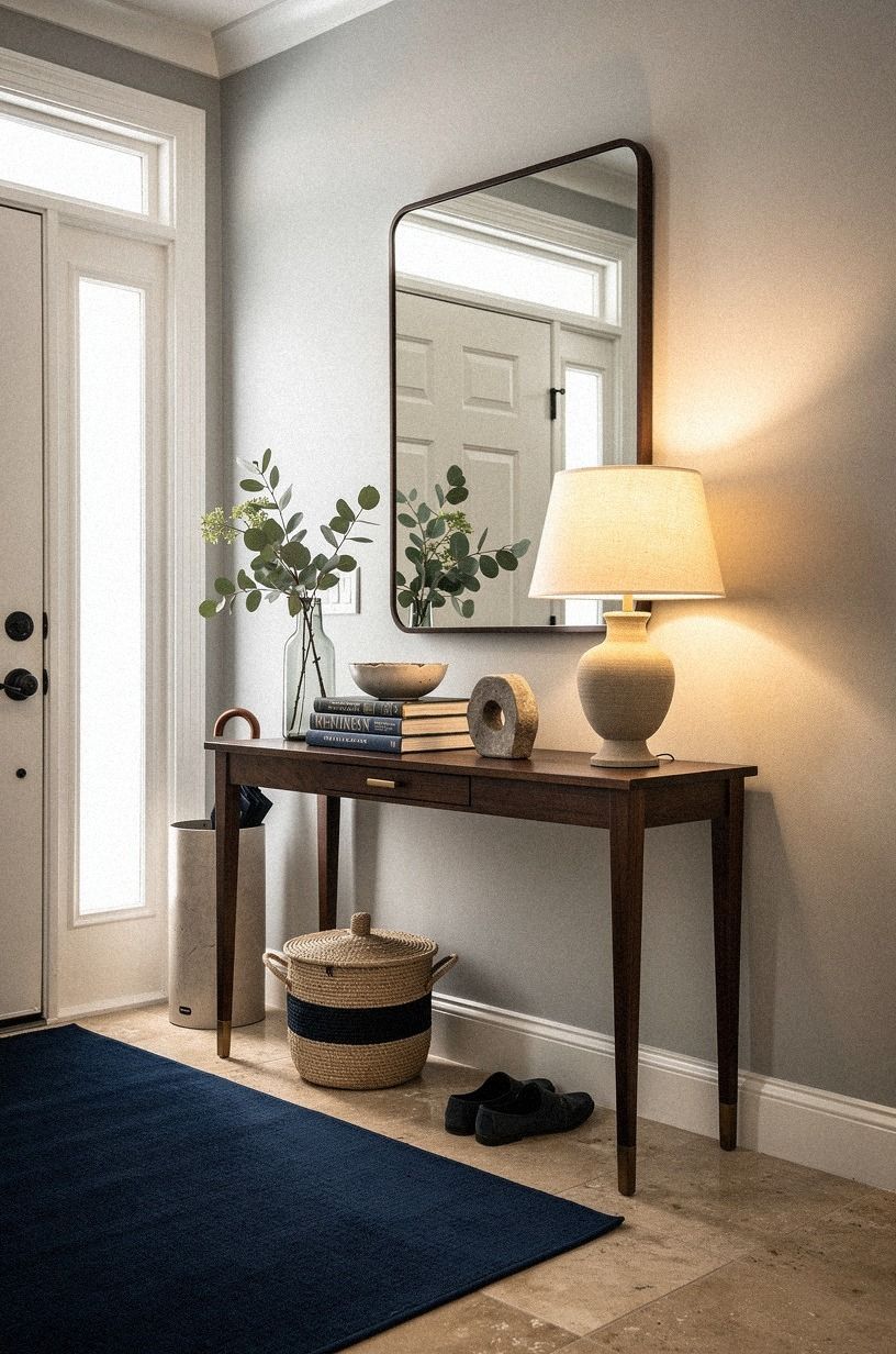 Hang a Removable Mirror at the Three-Point Eye Line