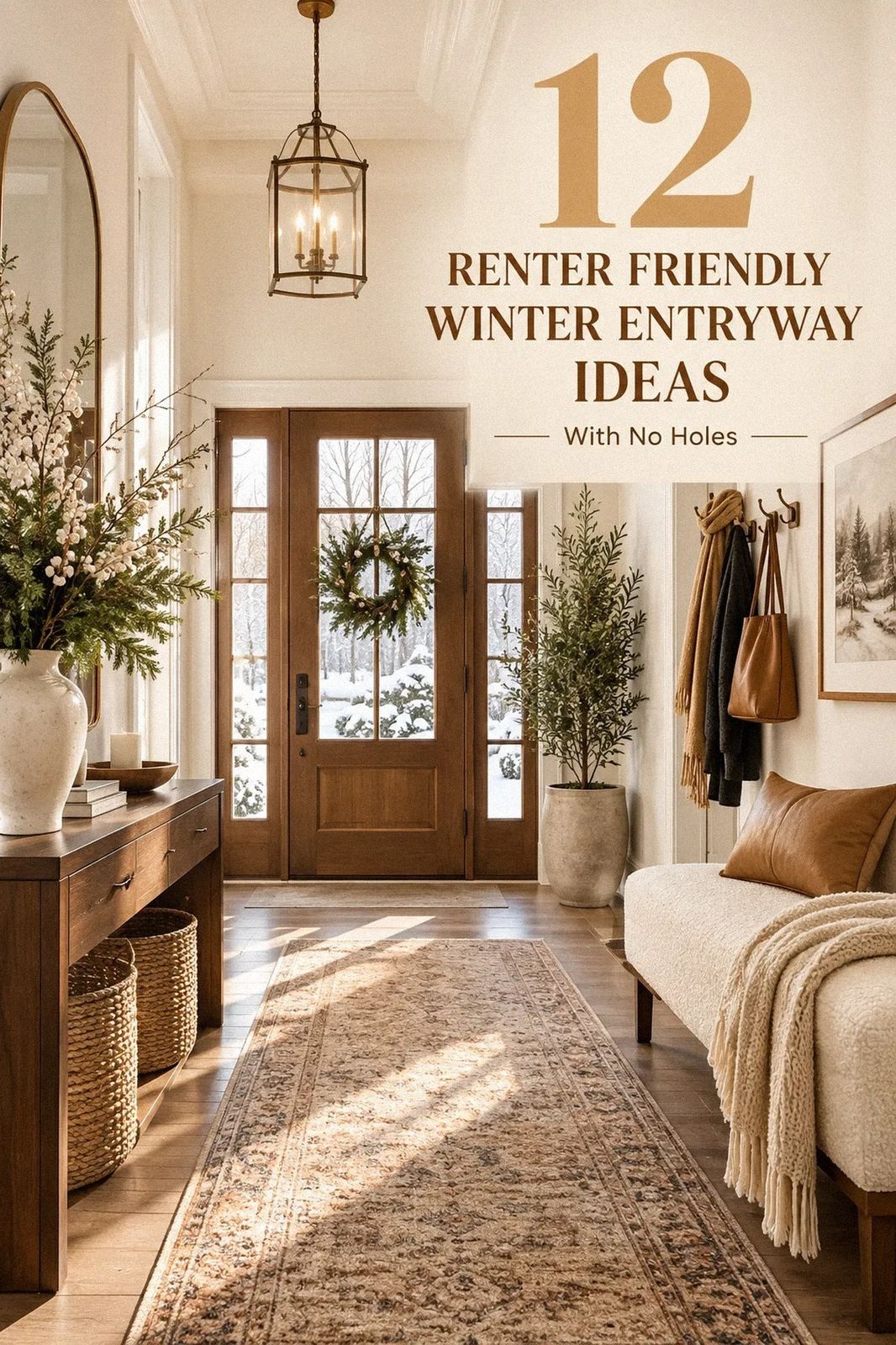 12 Renter Friendly Winter Entryway Ideas With No Holes to Warm Up Your Space