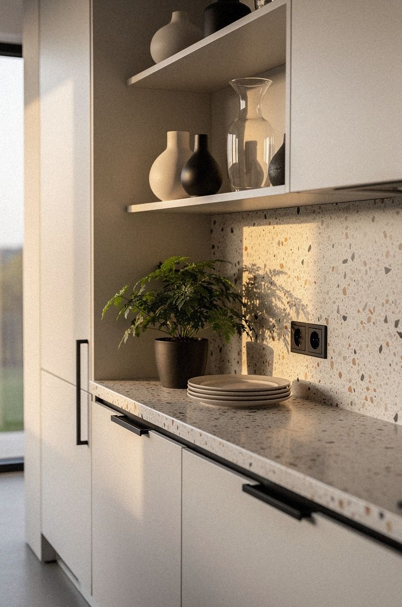 Open Shelves or One Calm Storage Wall?