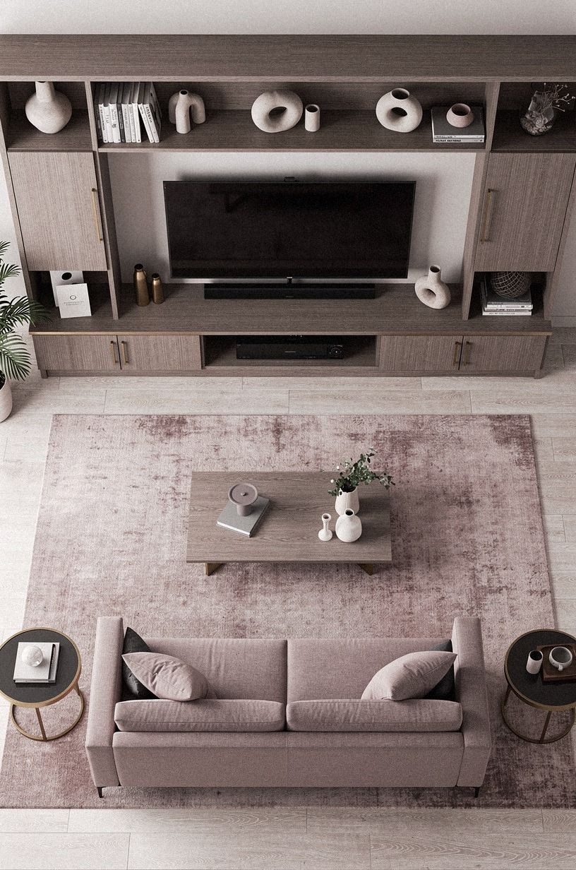 Frame the television with open storage