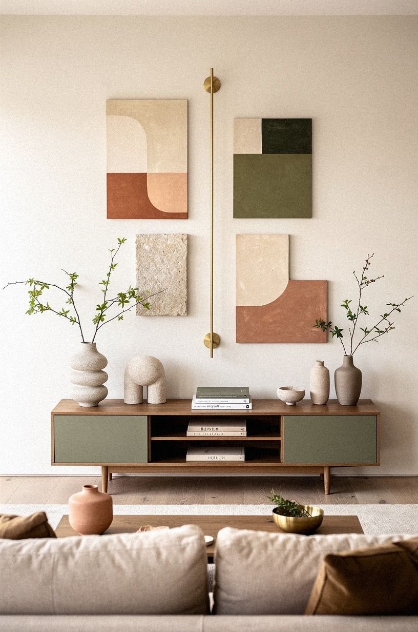 Hang art around a shared centerline