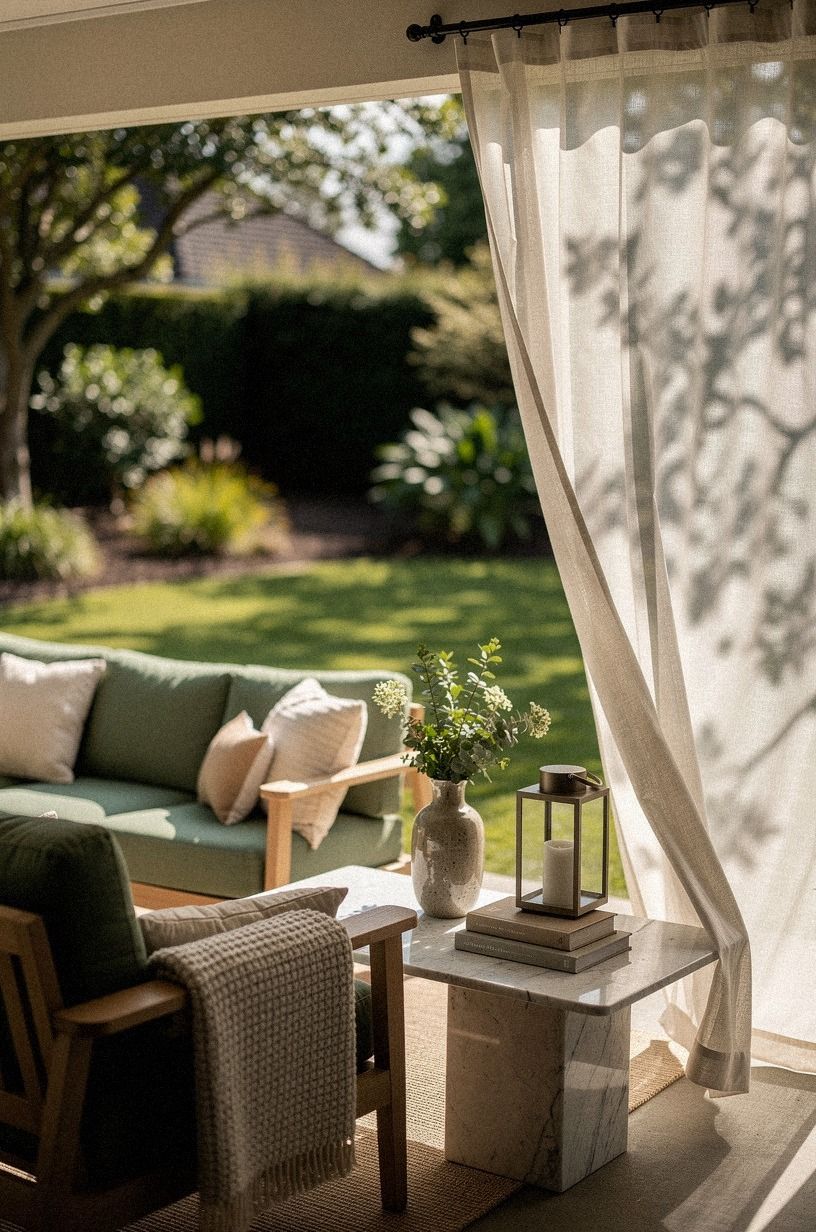 Add Softness With a Weatherproof Curtain
