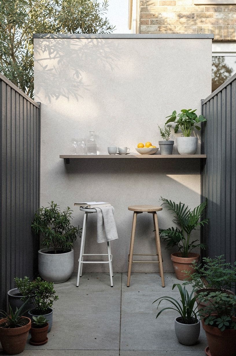 Float a Narrow Shelf for Drinks