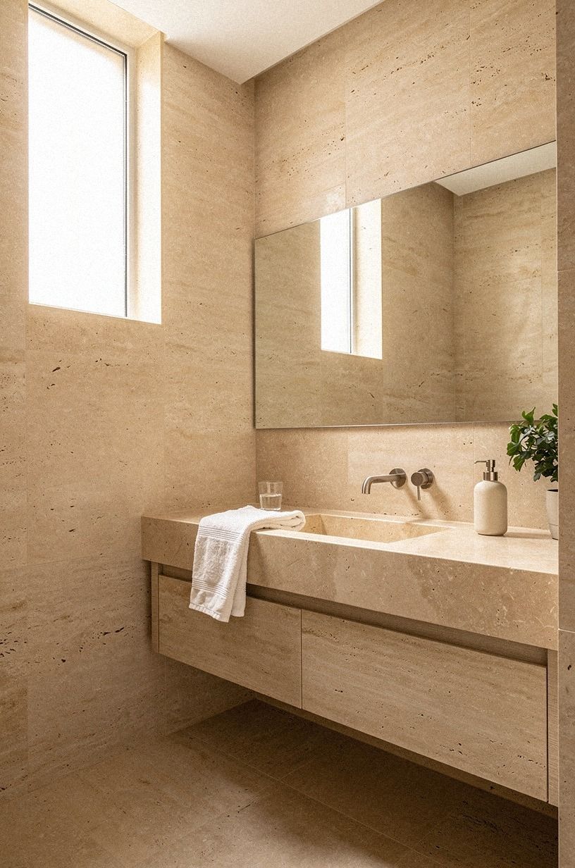 I Let Travertine Do the Heavy Lifting, clay palette