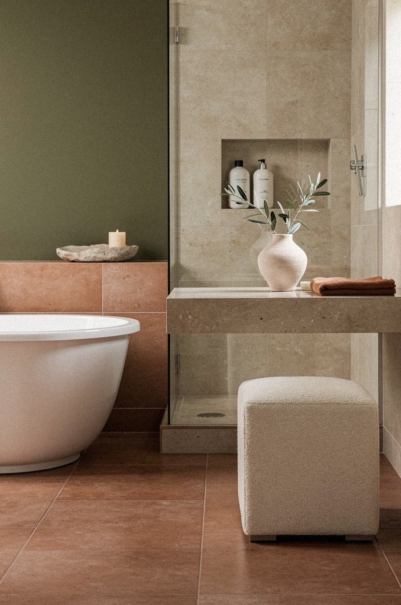 The Bathroom I Was Avoiding, terracotta palette