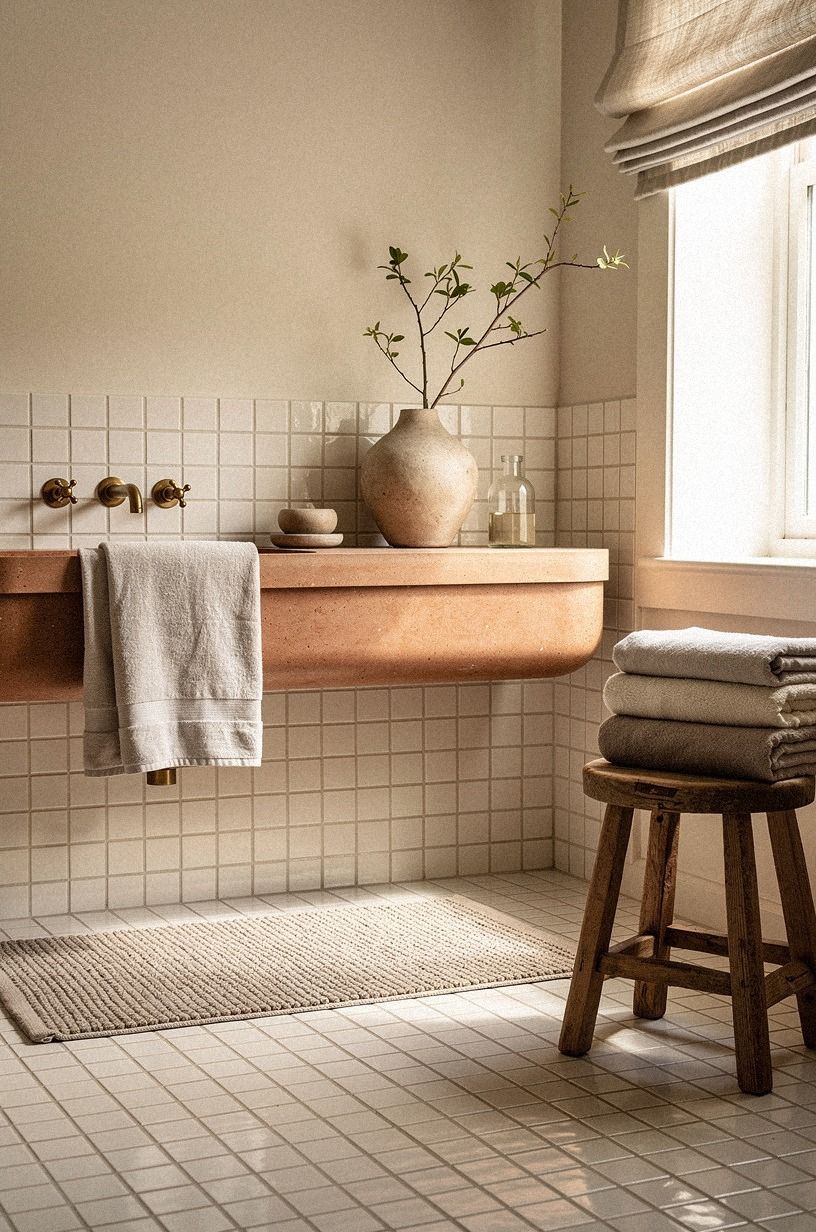 Lay a Square Grid Against Warm White