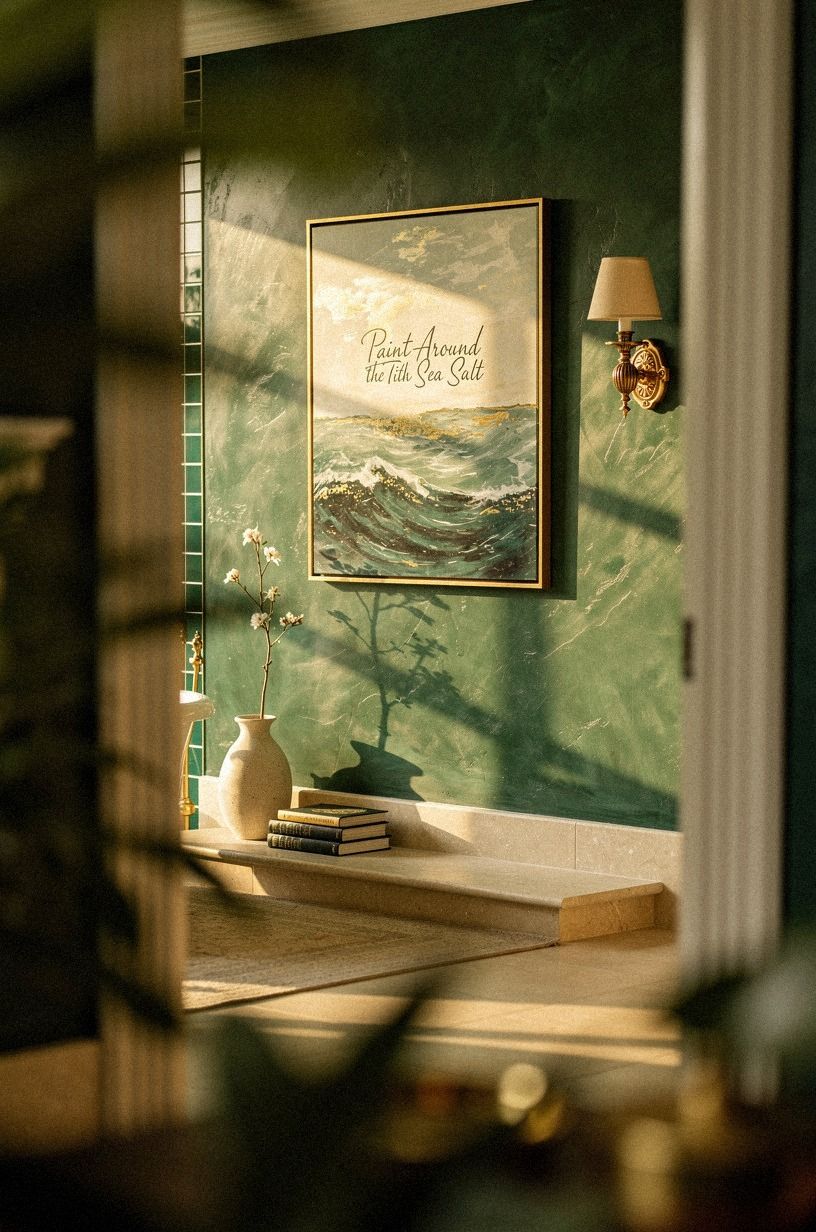 Paint Around the Tile With Sea Salt