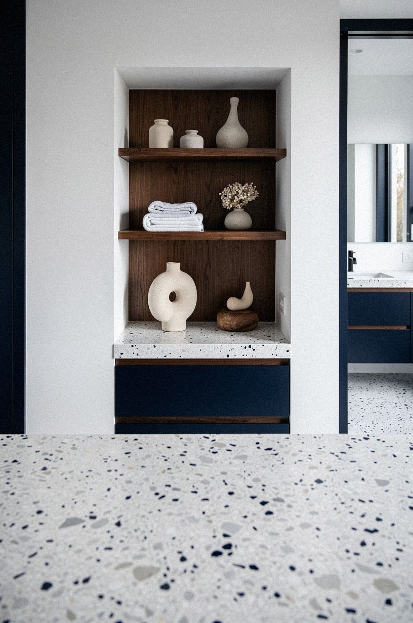Swap Open Shelves for a Recessed Niche