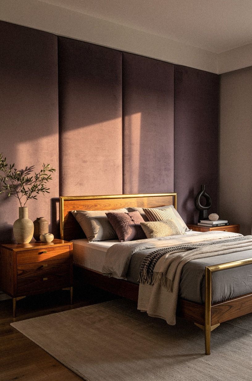 Instead of walls, choose a headboard with presence