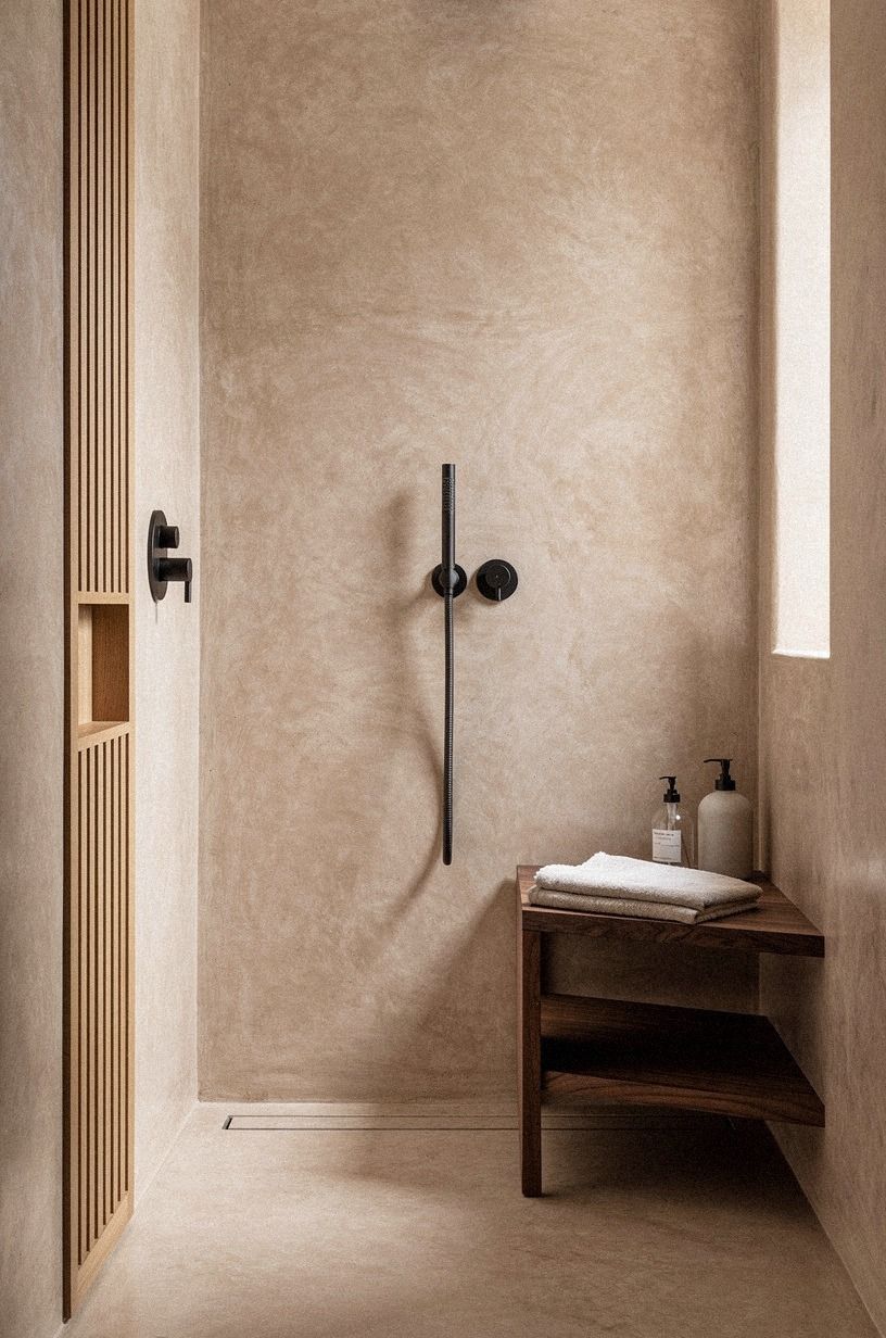 Use the Two-Wood Rule for a warm bathroom
