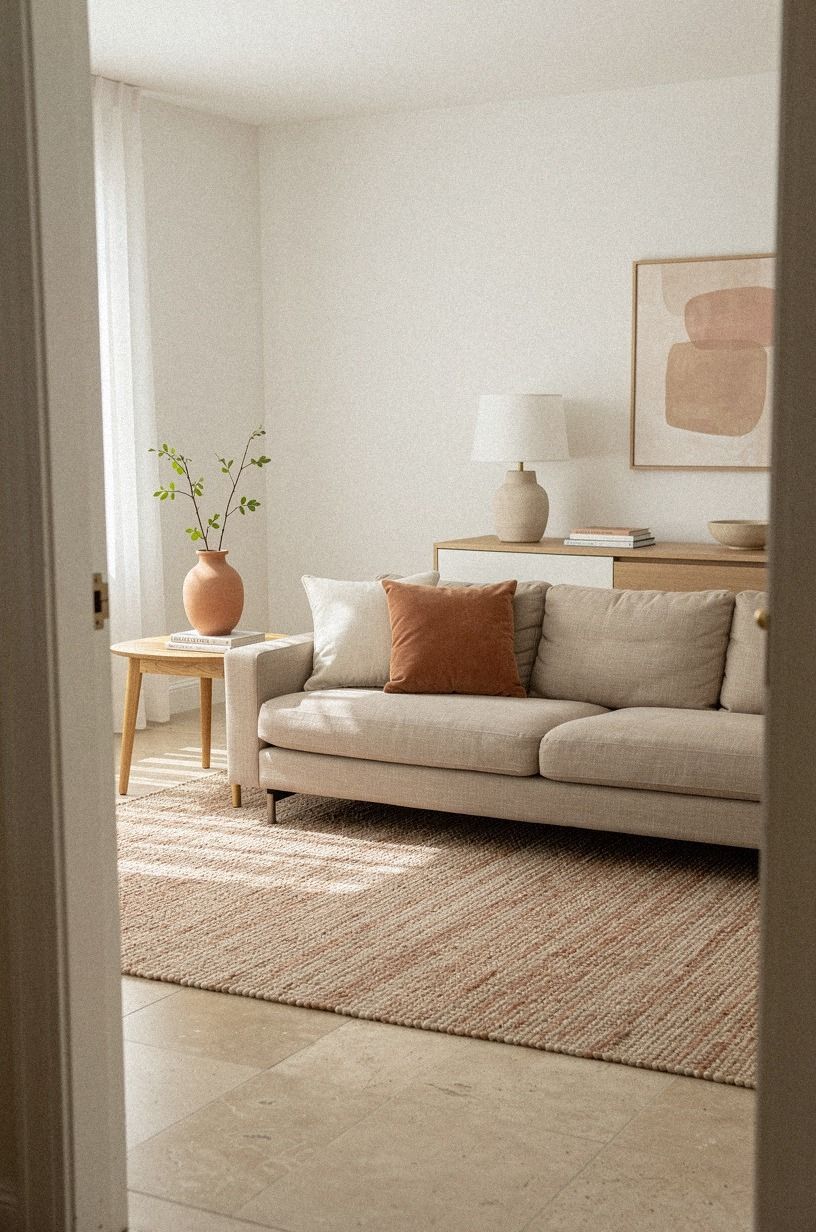 Float a Woven Rug Over the Existing Floor