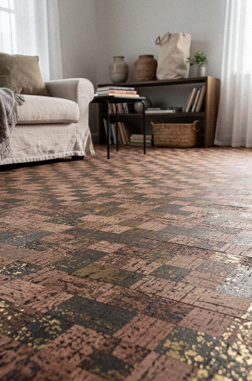 Layer Interlocking Cork Tiles Where You Walk
