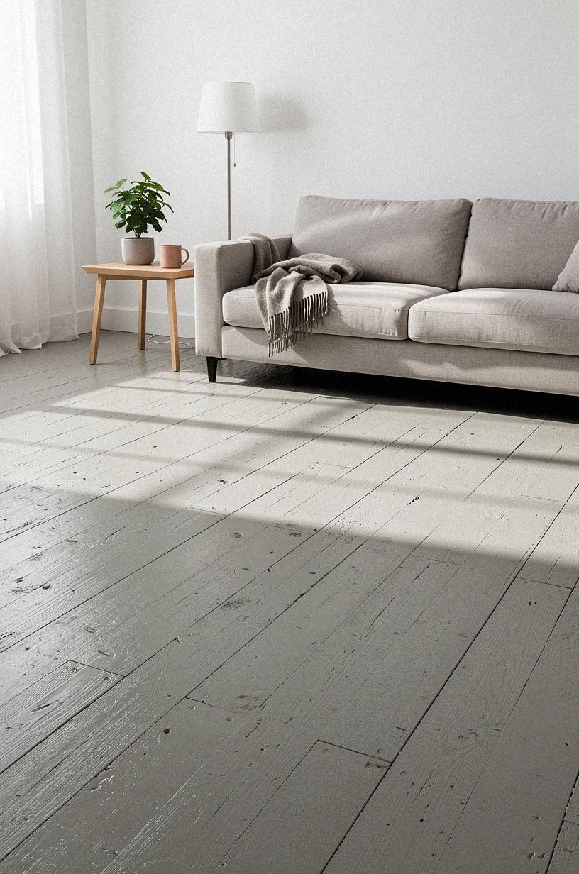 Paint the Subfloor If Your Lease Allows It