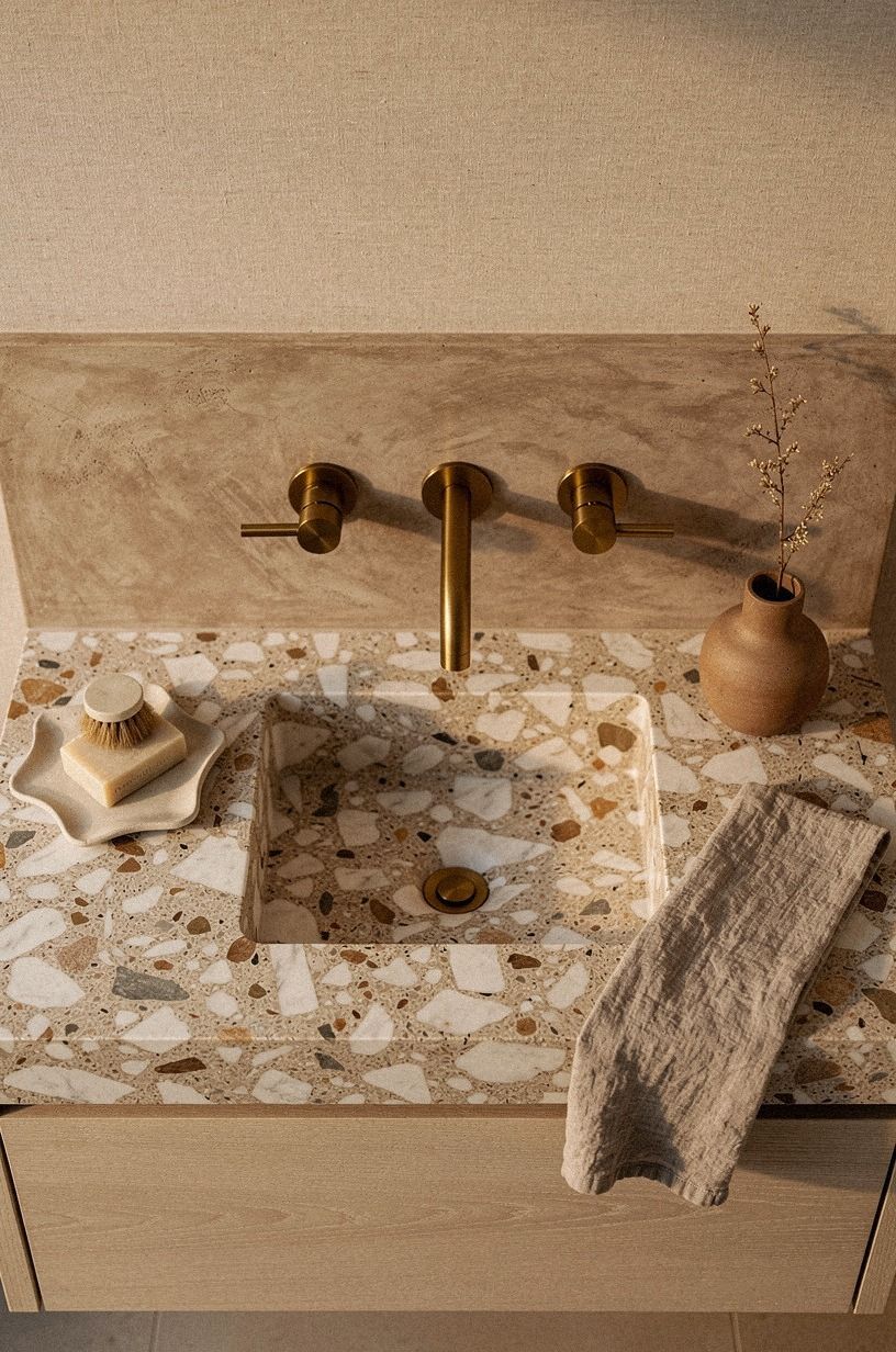 Add a Tadelakt-Inspired Sink Backsplash