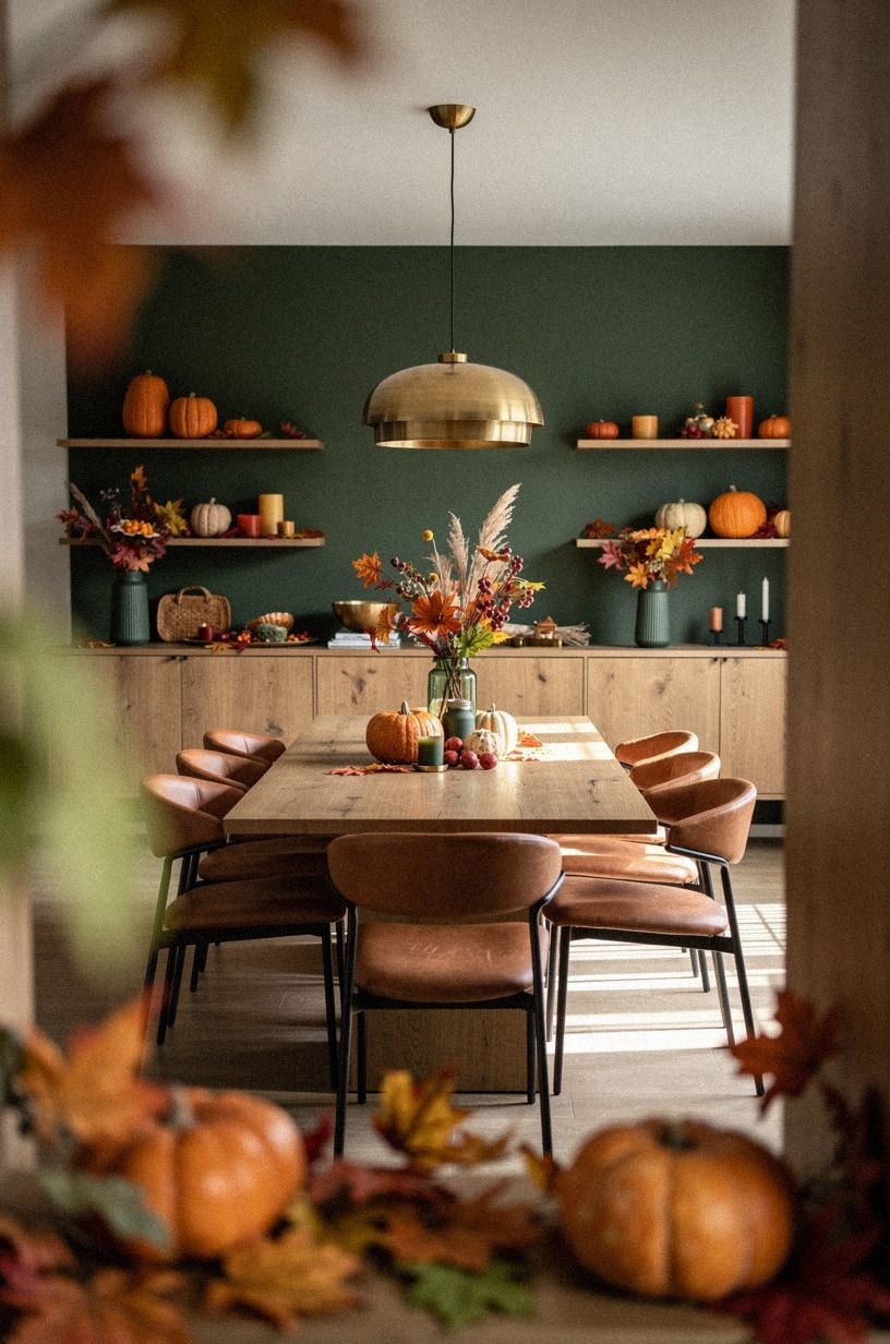 The room that made me change my plan, forest green palette