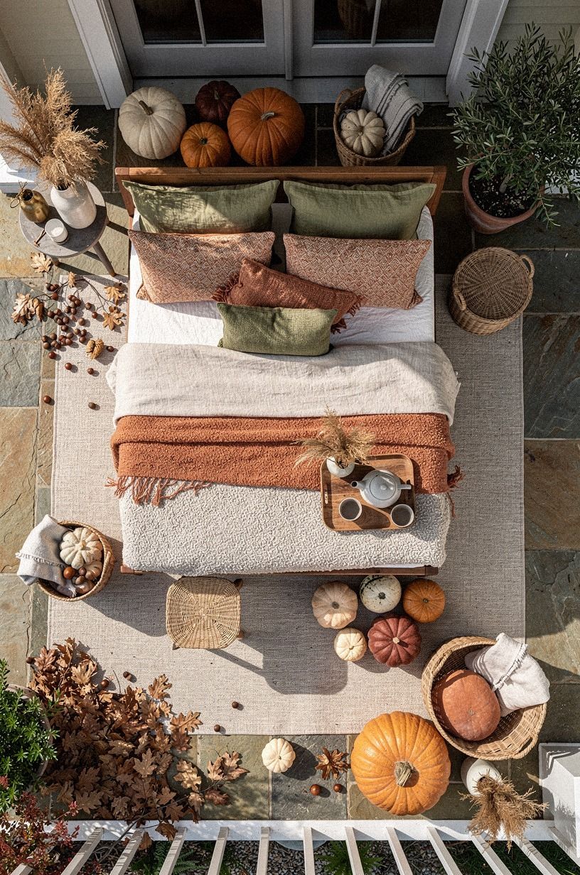 I Made the Bed Feel Like a Welcoming Porch, terracotta palette