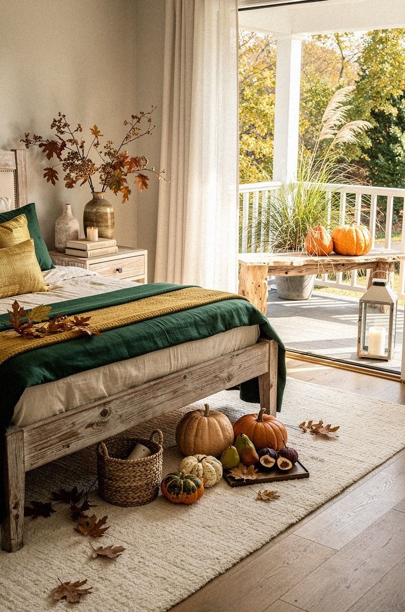 The Bedroom Now, emerald palette