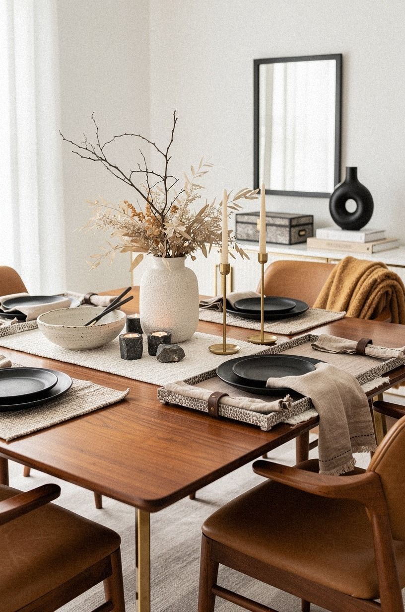 I Built the Thanksgiving Table Around Texture, warm white palette
