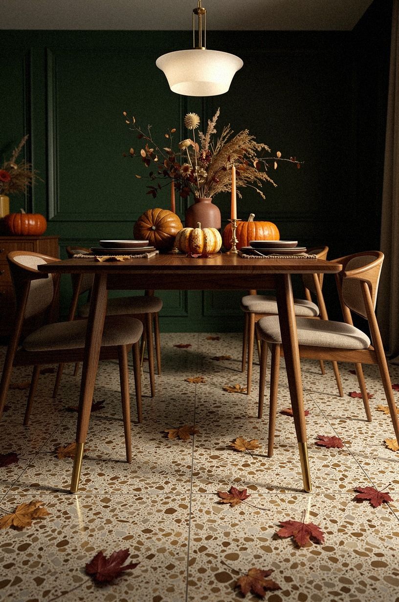 I Started With the Bed, Not the Centerpiece, forest green palette