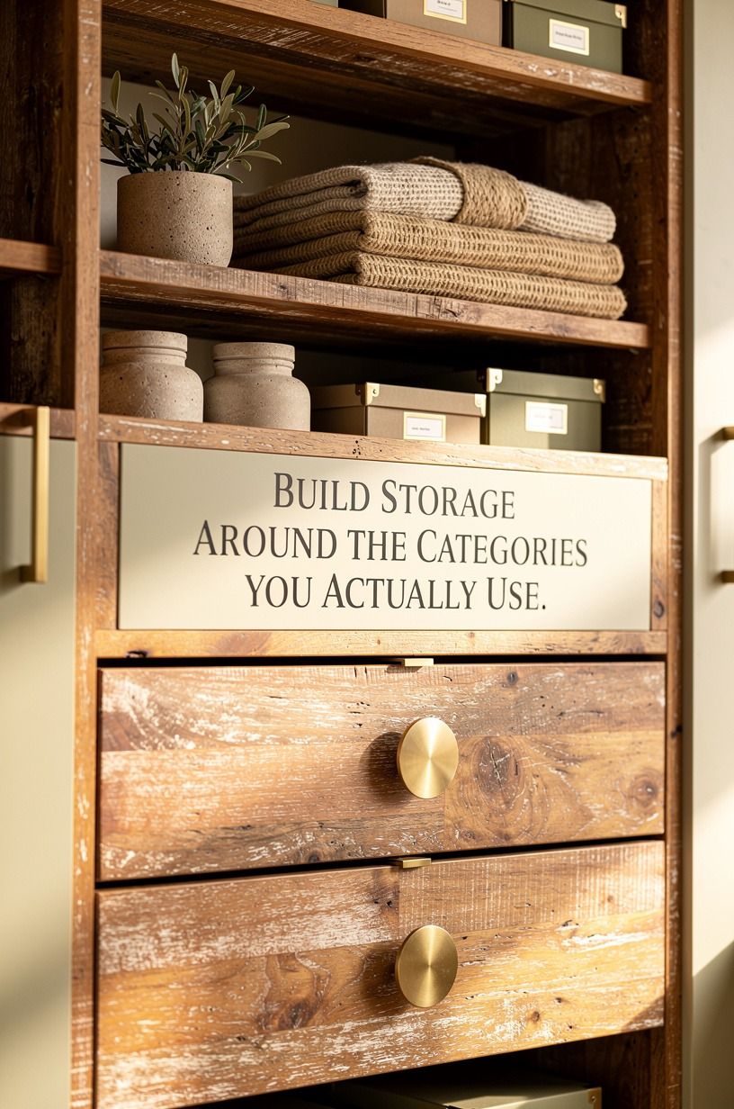 Build Storage Around the Categories You Actually Use
