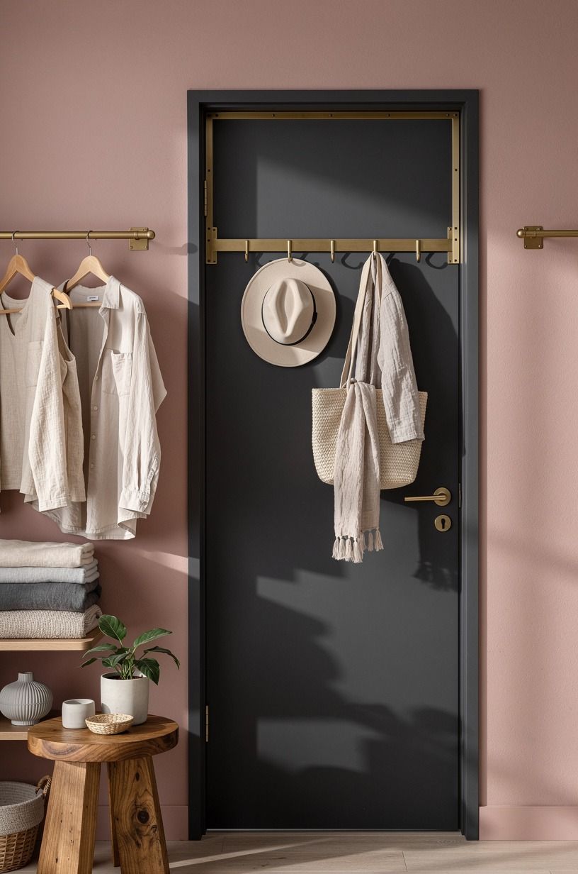 Frame the Door With a Removable Hook Rail