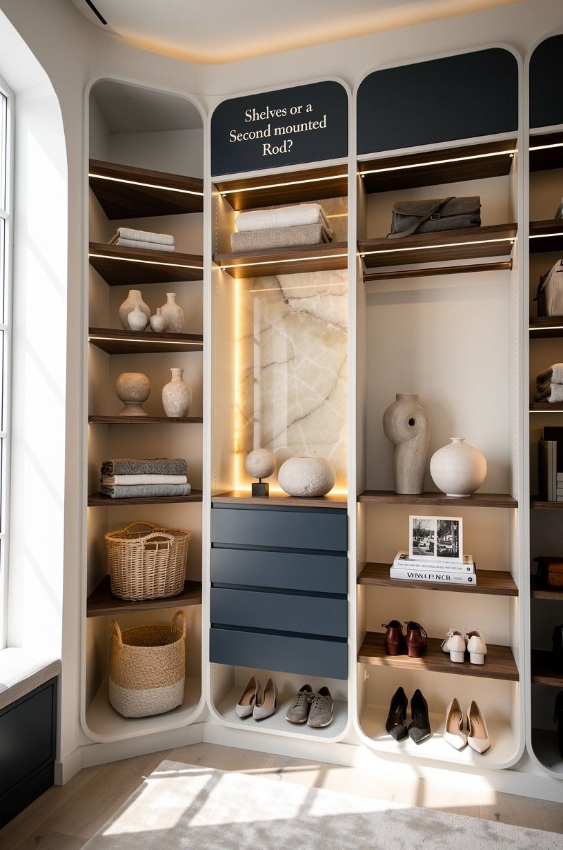 Shelves or a Second Hanging Rod?
