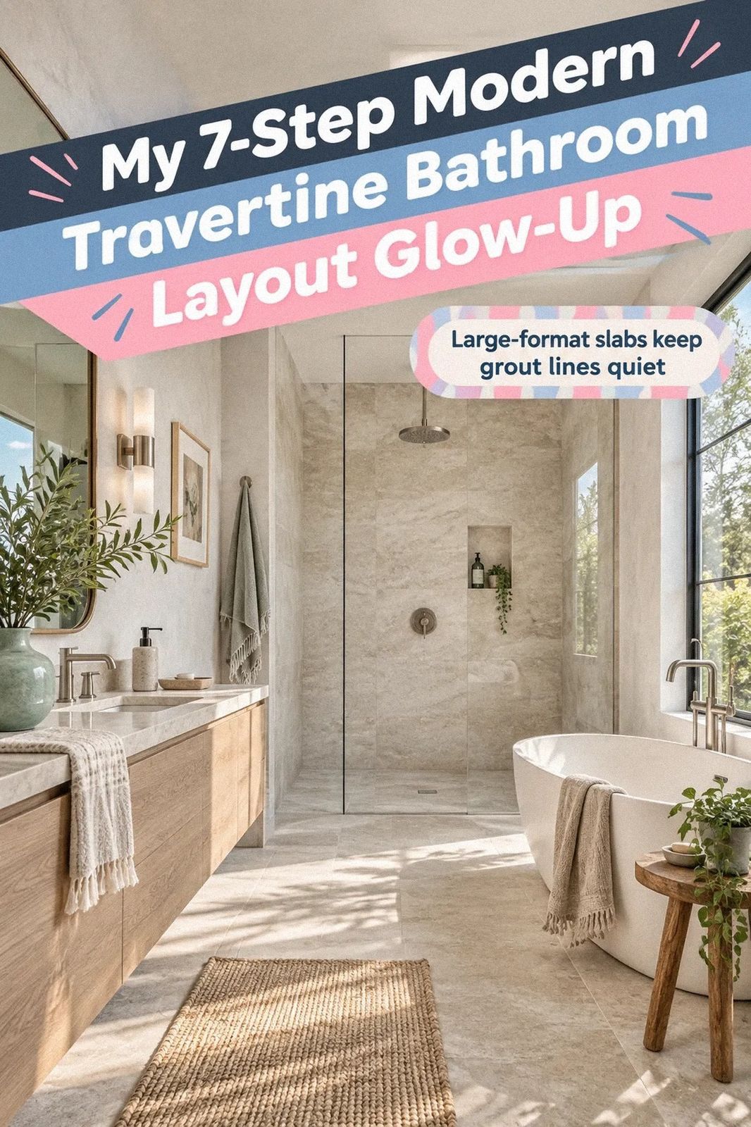 Travertine Bathroom Tile Layout Ideas for Modern Homes