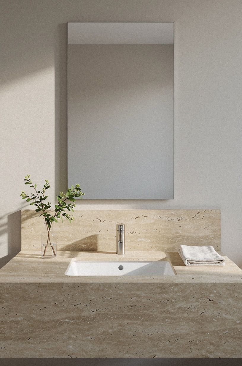 I Let the Mirror and Faucet Stay Simple, dusty rose palette