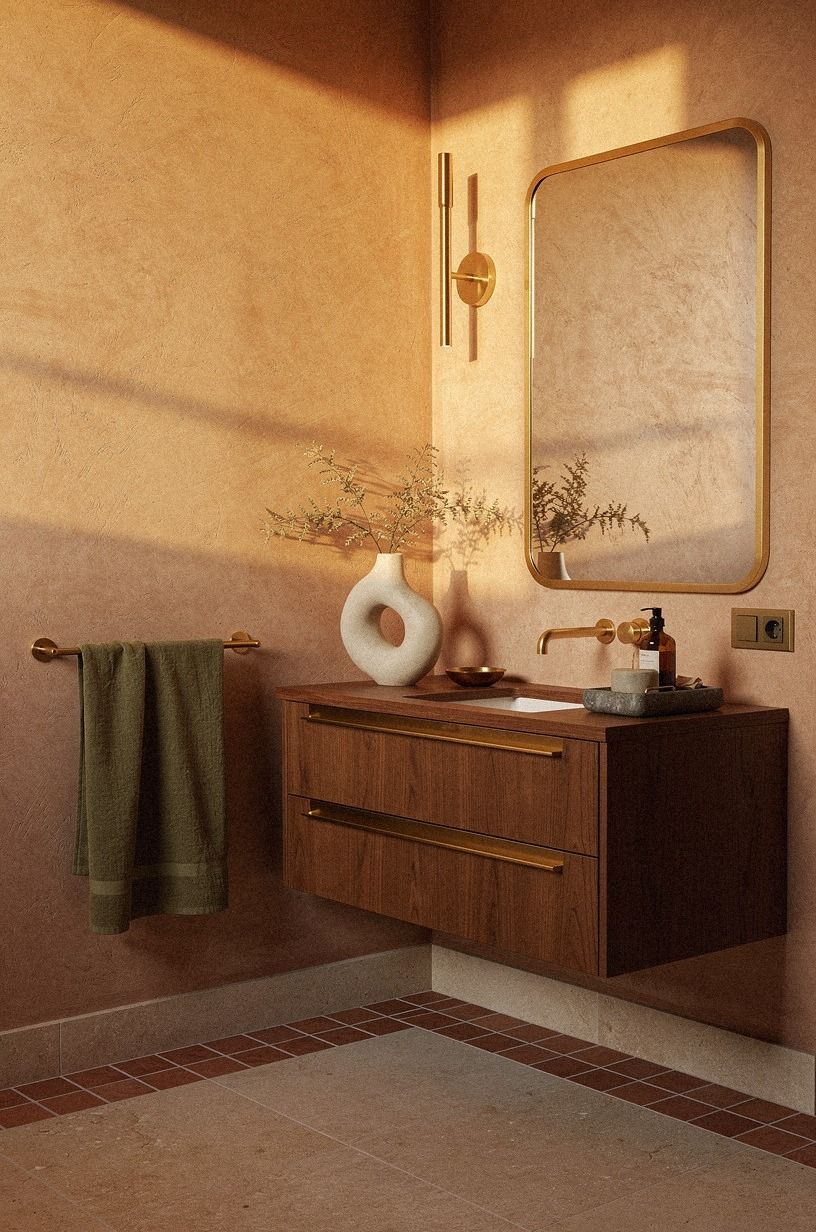 I Fixed the Cold Light First, terracotta palette