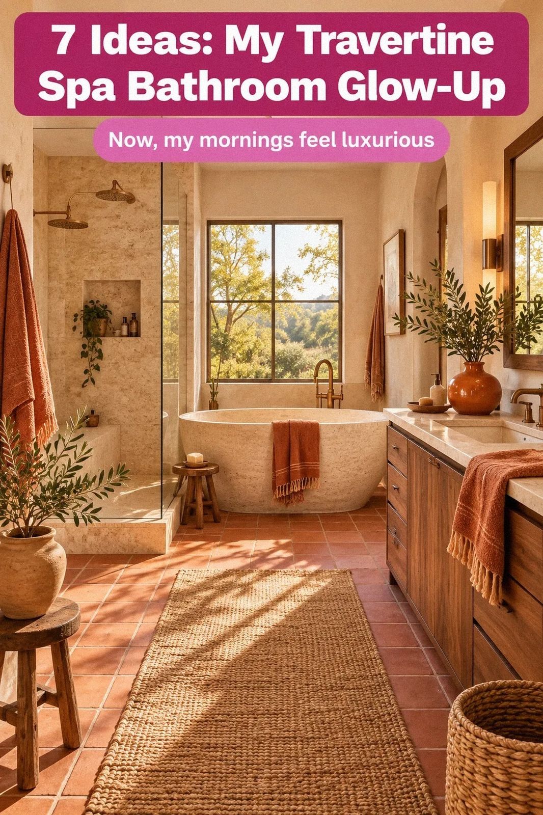 I Designed a Travertine Spa Bathroom to Create a Serene Retreat, Finally