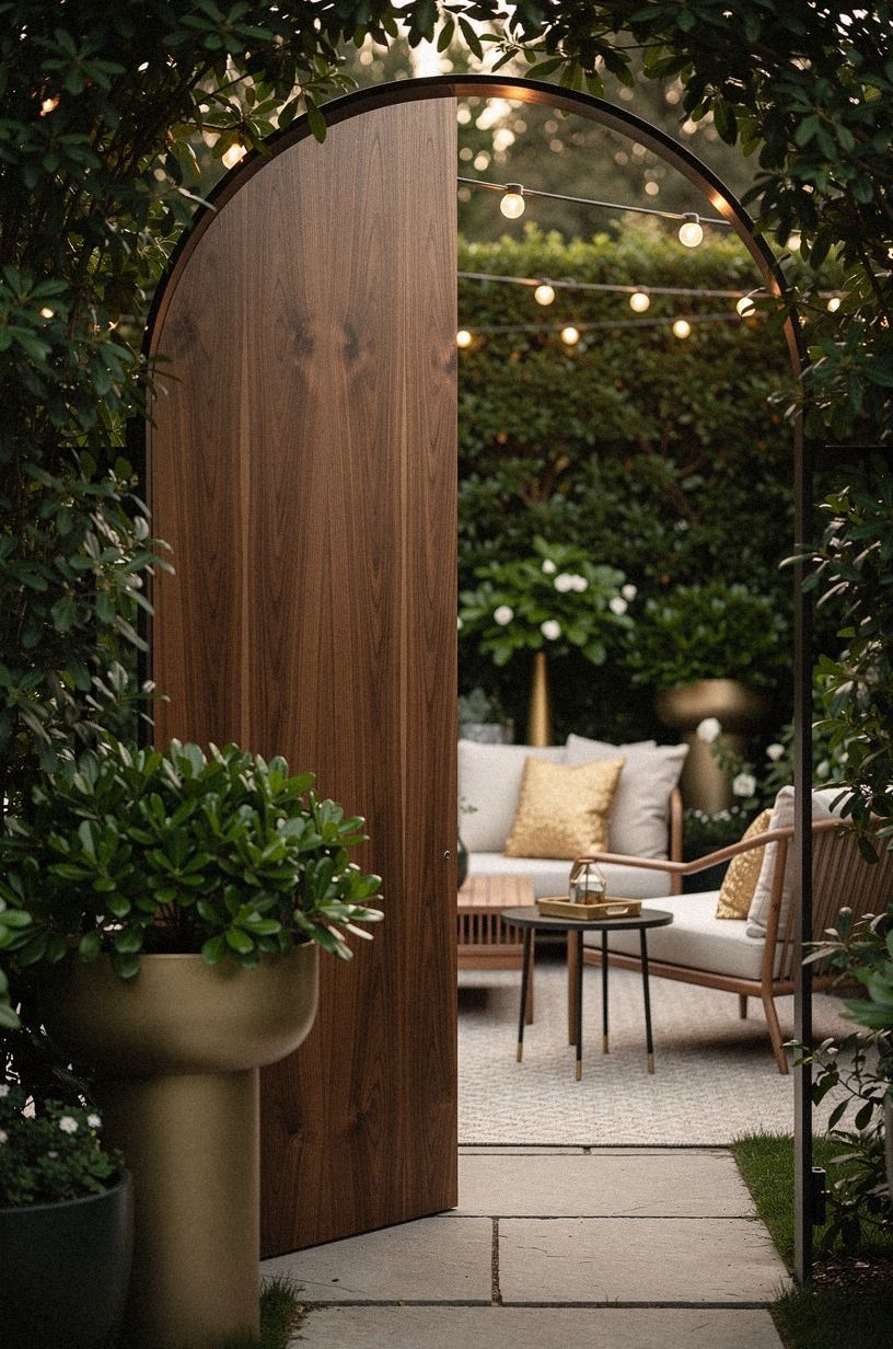 Frame a Gate With an Arched Screen