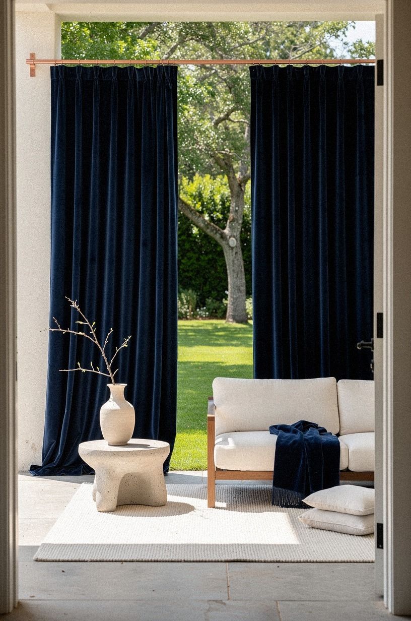 Hang Outdoor Curtains on a Tension Frame