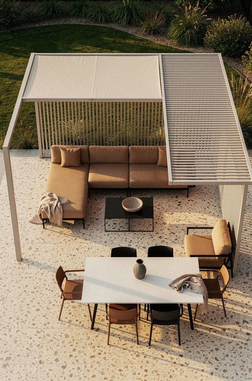 Pergola Logic: Mix Slatted Screens With Shade
