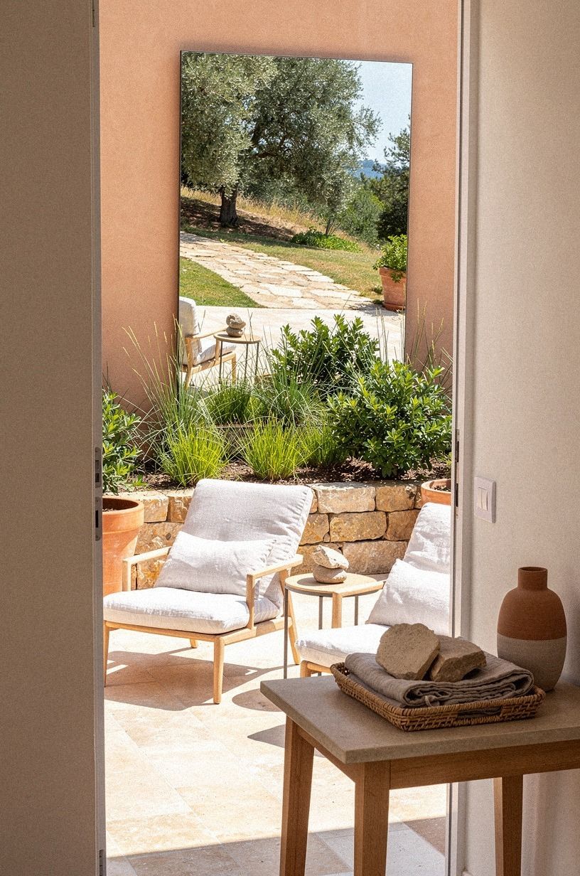 Use a Mirror Panel Behind Planting