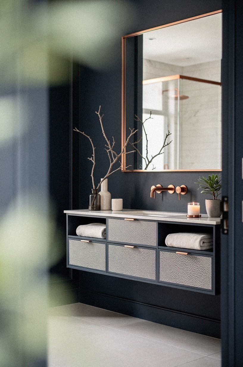 Float the vanity at the right height