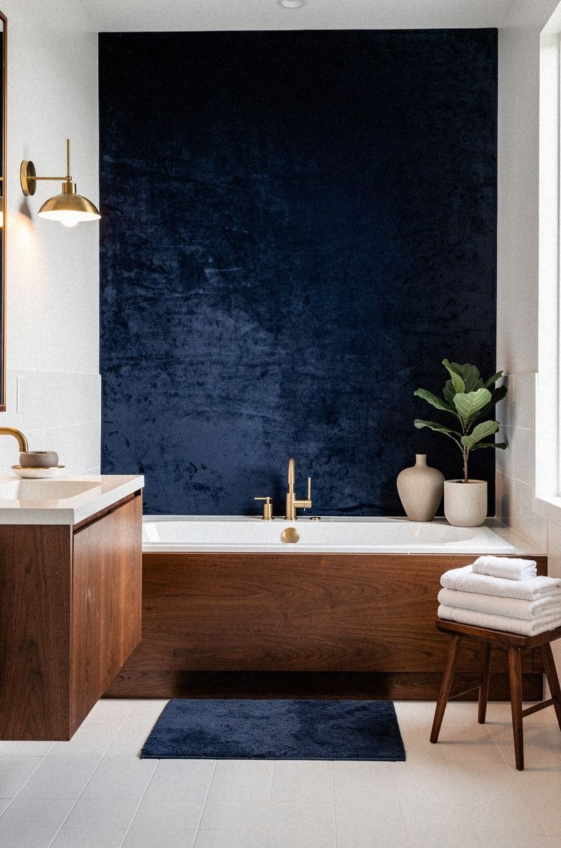 Turn a Tub Wall into a Tall Backdrop