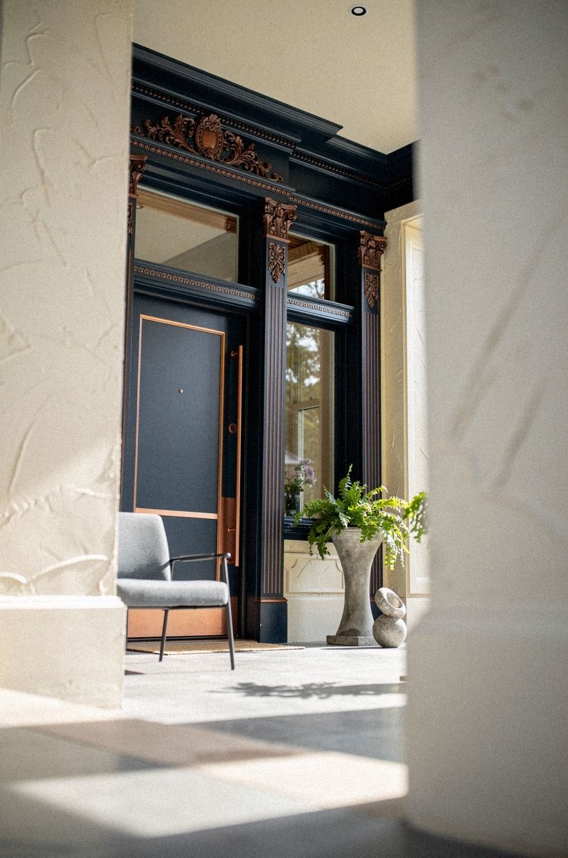 Mix Victorian trim with a mid-century pull