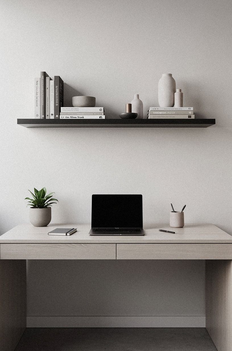 Hang a Single Deep Shelf Above Your Desk