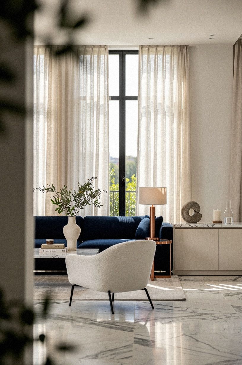 Frame Windows with Floor-Length Linen
