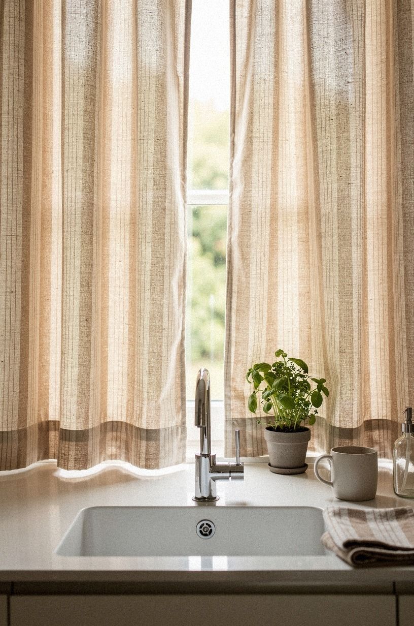 Frame the windows with washable fabric