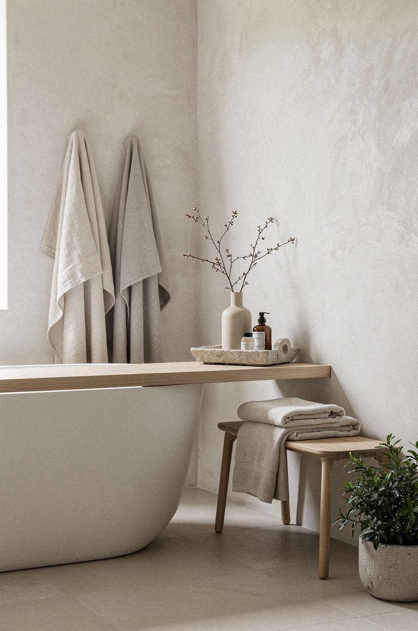 Mix textiles that can hold their own against a chalky wall