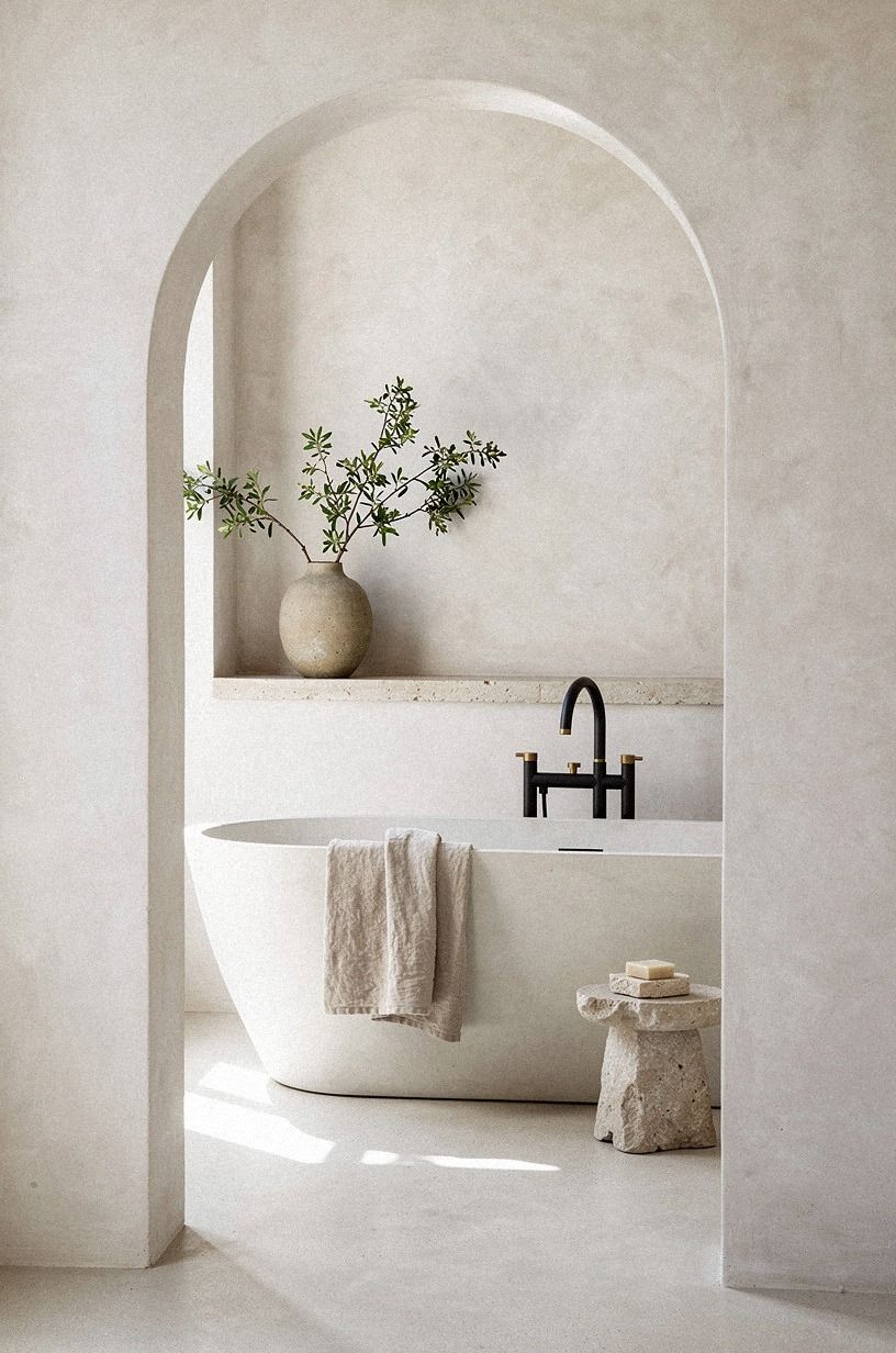 Paint the trim and door to disappear, or to contrast hard