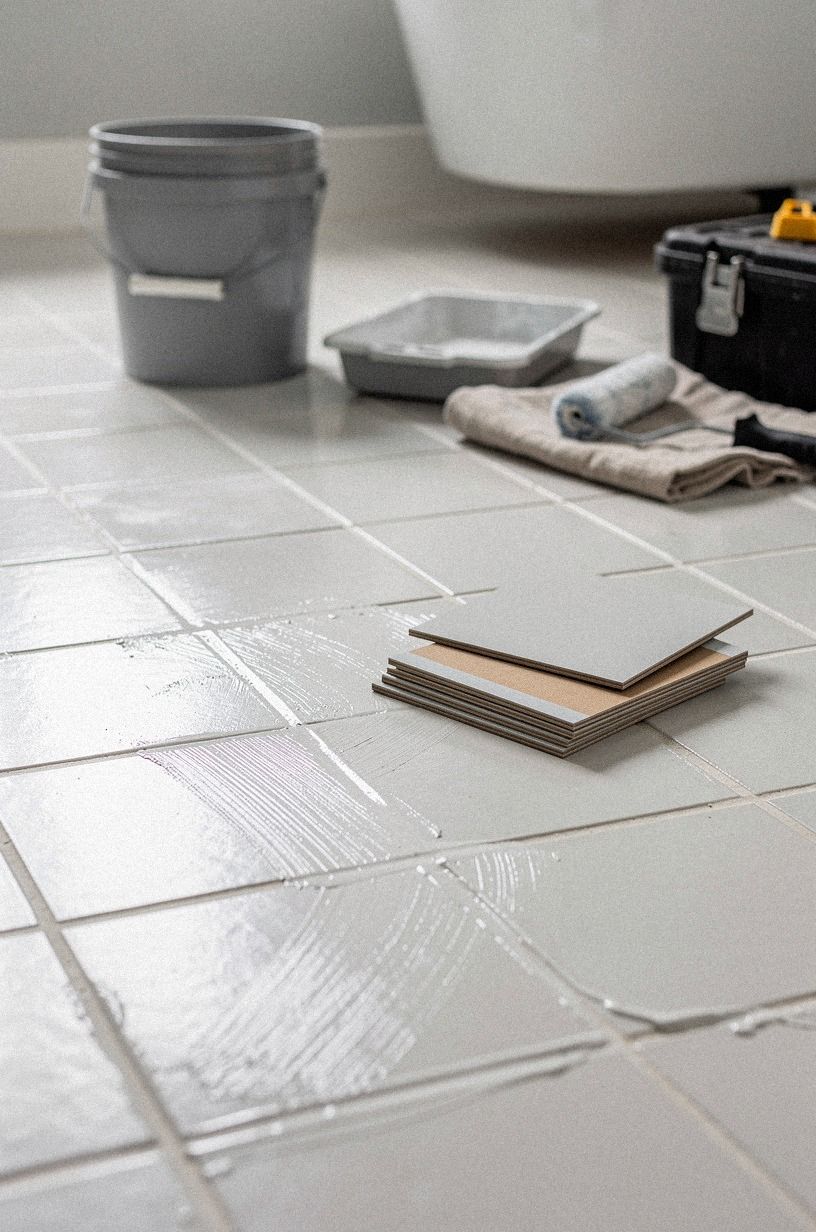 Paint the Grout Field Before the Tile Goes Down