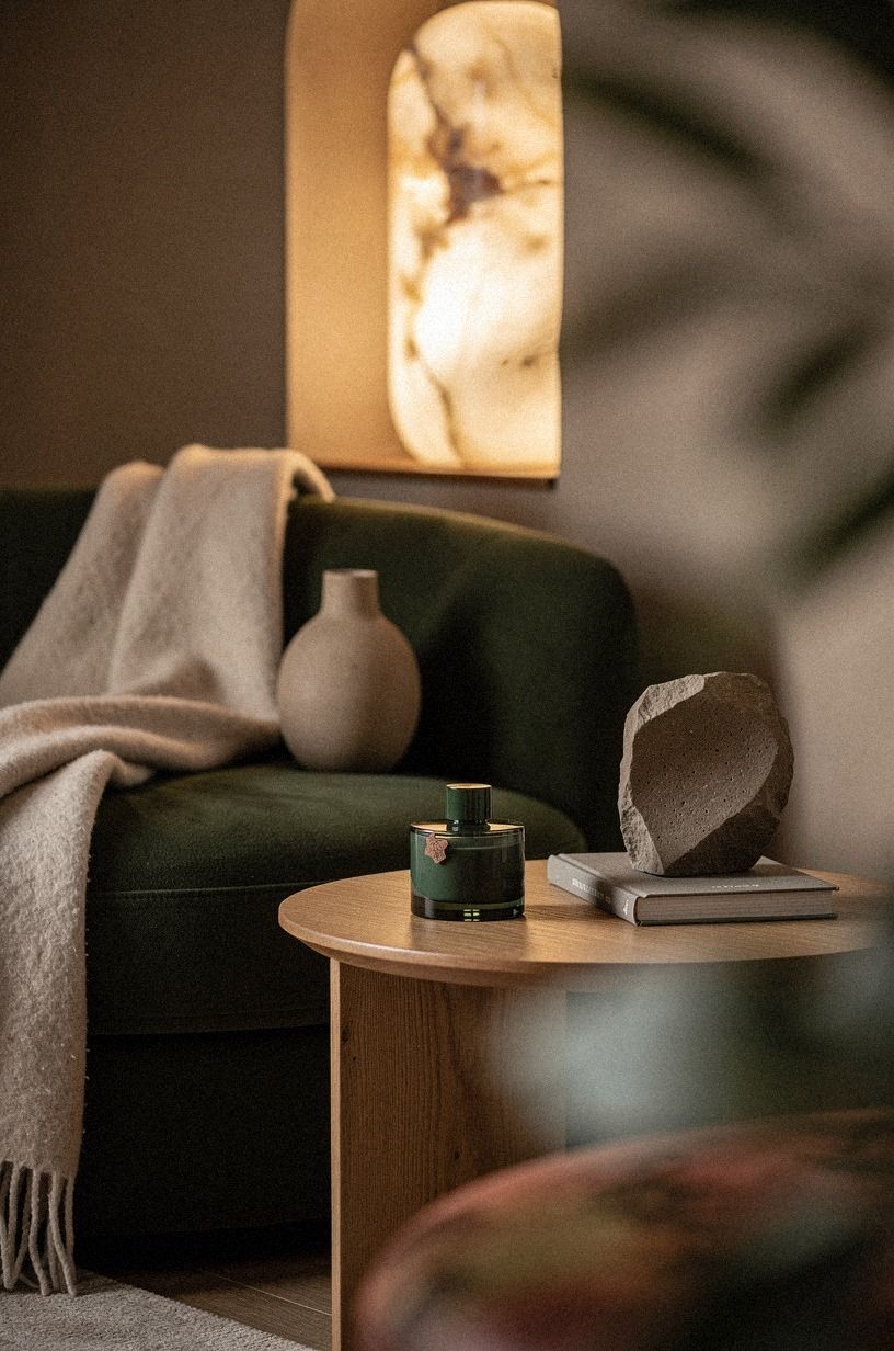 I Gave Every Room Its Own Winter Scent, forest green palette