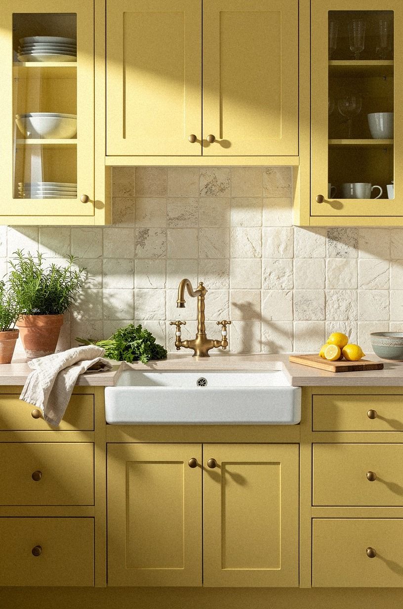 Tile a narrow backsplash in handmade texture
